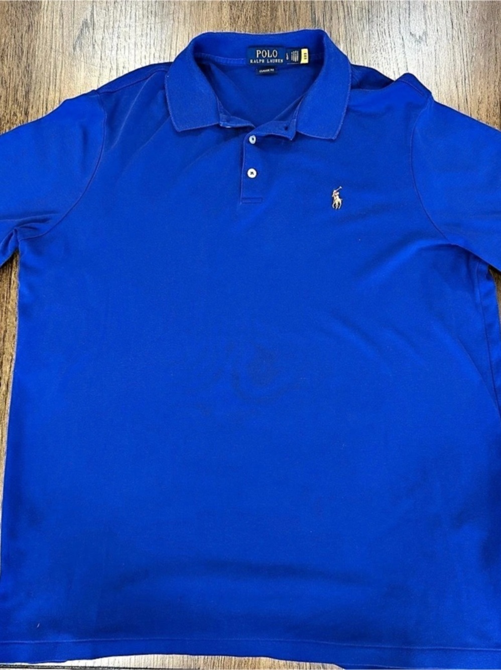 Polo Ralph Lauren Classic Fit Polo Shirt Blue Cotton Polo Size Large